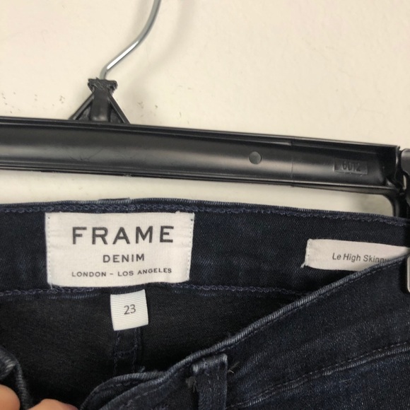 Frame Le High Skinny black ripped jeans 23 - Picture 4 of 8